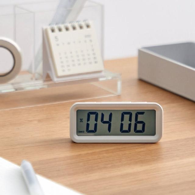 【MUJI 無印良品】數位時鐘/小/附磁鐵 白/型號:MS-DCSW2CN/寬88*深21*高38mm