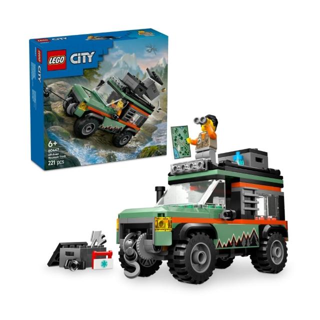 【LEGO 樂高】城市系列 60447 山地四驅越野車(交通工具玩具 兒童玩具 積木 禮物)