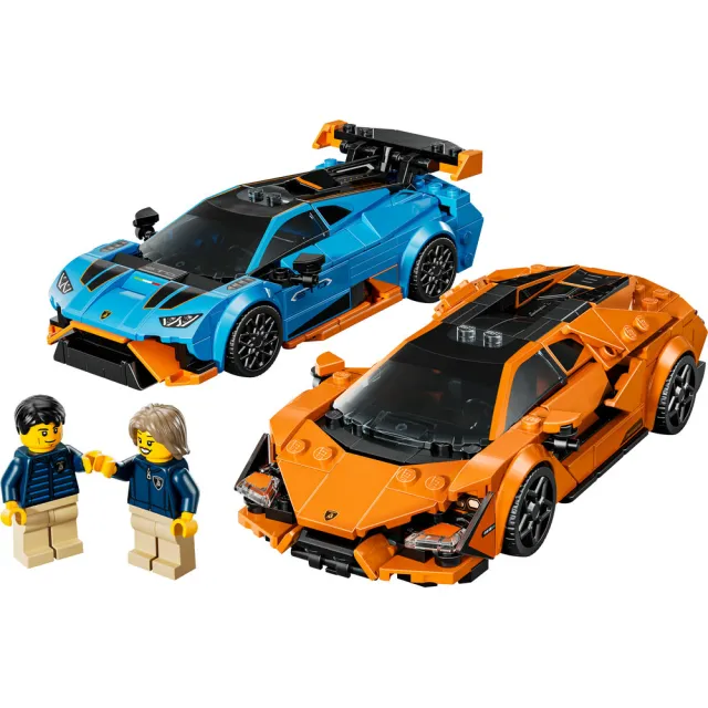【LEGO 樂高】極速賽車系列 77238 Lamborghini Revuelto 和 Huracan STO(藍寶堅尼 擺設 跑車模型 積木)