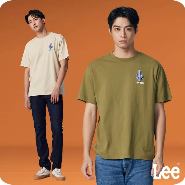 【Lee】出清品-男裝 短袖T恤 / 左胸仙人掌 共2色 舒適版型 / 101+ 系列(LB302073034 / LB302073035)