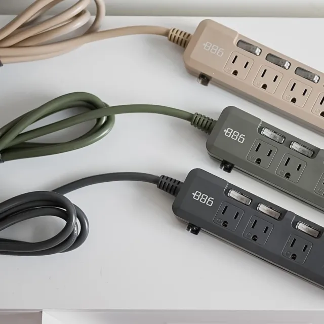 【+886】極野家 6開5插USB+Type C PD 30W 快充延長線