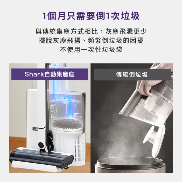 【Shark】限量S級福利品CS150 EVOPOWER Std+自動集塵無線吸塵器(輕量 抗纏結 HEPA濾網 寵物毛 車用 手持)