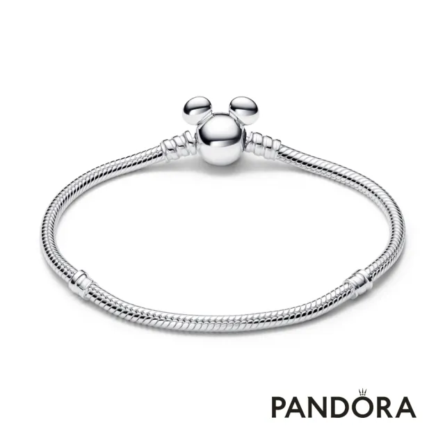 【Pandora 潘多拉】Pandora Moments 迪士尼米奇造型釦蛇鏈