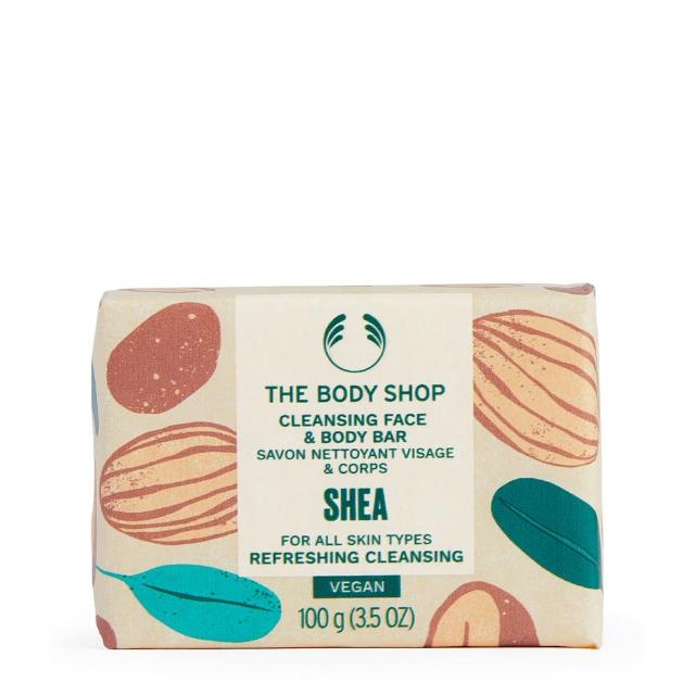【THE BODY SHOP 美體小舖】乳油木果修護臉部&身體潔膚皂-100G(肥皂/香皂)