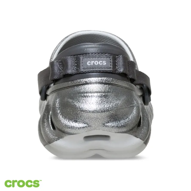 【Crocs】中性鞋 Echo 波波金屬克駱格 大氣灰色/彩色(214109-1FS)