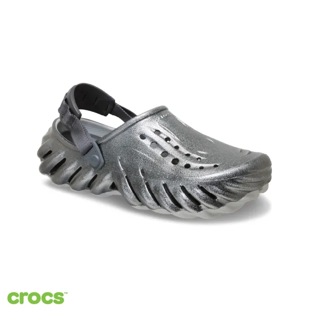 【Crocs】中性鞋 Echo 波波金屬克駱格 大氣灰色/彩色(214109-1FS)