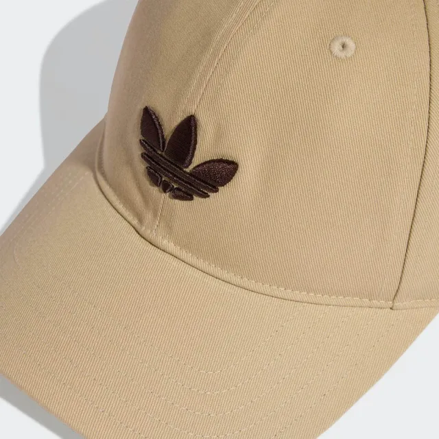 【adidas 愛迪達】帽子 運動帽 棒球帽 遮陽帽 三葉草 BASEBALL CAP AC 卡其 KC8036