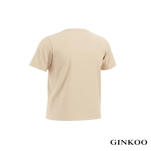 【GINKOO 俊克】電繡字樣休閒上衣
