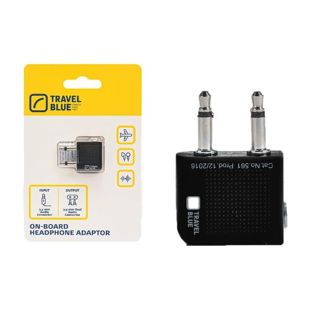 【Travel Blue 藍旅】機上耳機轉換器(飛機耳機轉接 耳機轉接頭)