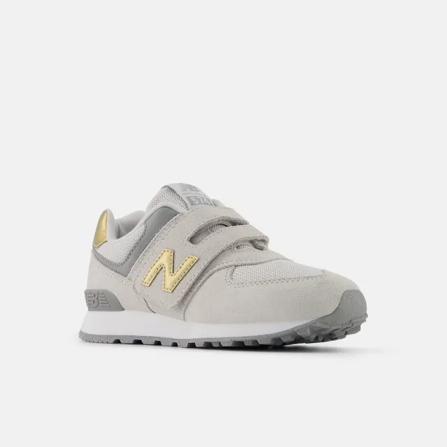 【NEW BALANCE】NB 童鞋 運動鞋 休閒鞋 慢跑鞋 魔鬼氈 574 313 中童 大童 多色(PV574GS-W&PV574QTC-W)