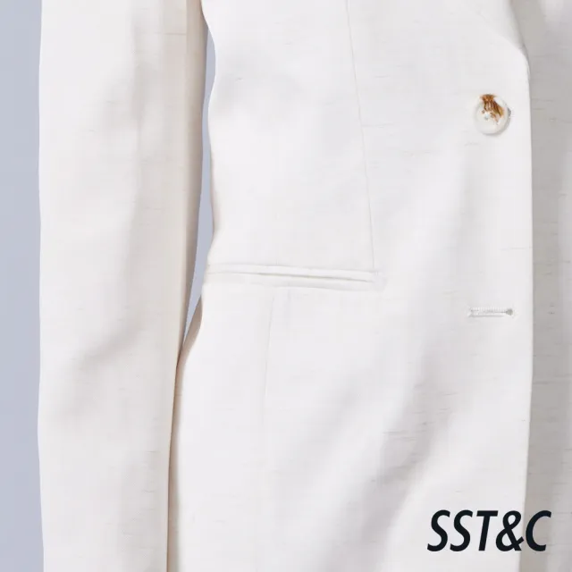 【SST&C】女裝_白色亞麻修身版西裝外套(可機洗)82126301007(換季65折)