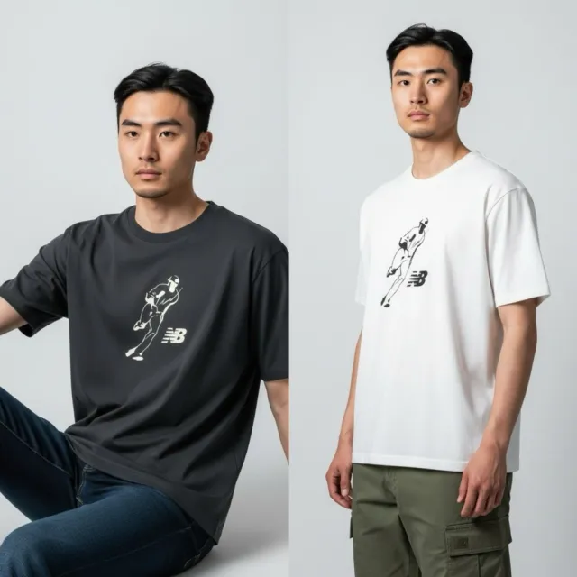 【NEW BALANCE】巨星聯名 大谷翔平 短T 重磅 純棉 膠印 下擺開衩 圓領 短袖 T恤 大尺碼 @1827AO3