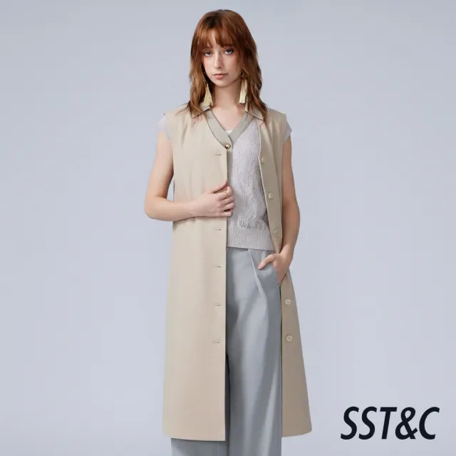 【SST&C】女裝_淺卡其背心式長版女外套82126308001(換季55折)