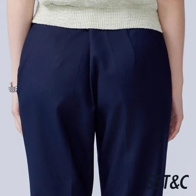 【SST&C】女裝_藏青喇叭休閒長褲82126316004(換季55折)
