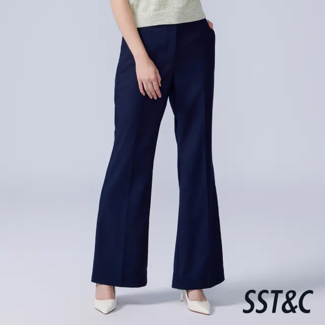 【SST&C】女裝_藏青喇叭休閒長褲82126316004(換季55折)