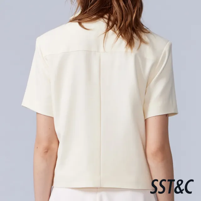 【SST&C】女裝_象牙白雙排金屬裝飾釦短版外套82126311009(換季55折)