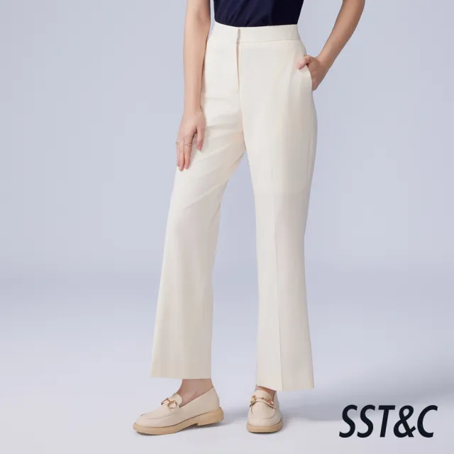 【SST&C】女裝_奶油黃寬直筒西裝褲(可機洗)82126302013(換季65折)