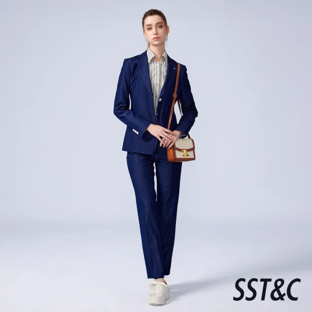 【SST&C】女裝_深藍丹寧感修身版西裝外套82126301008(換季65折)