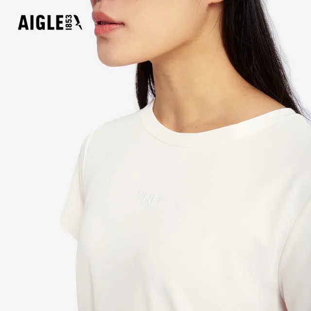 【AIGLE】女 抗UV快乾涼感短袖T恤｜AG-5P230(女上衣 T恤 快乾 涼感 吸濕排汗 短袖T恤 防曬 抗UV)