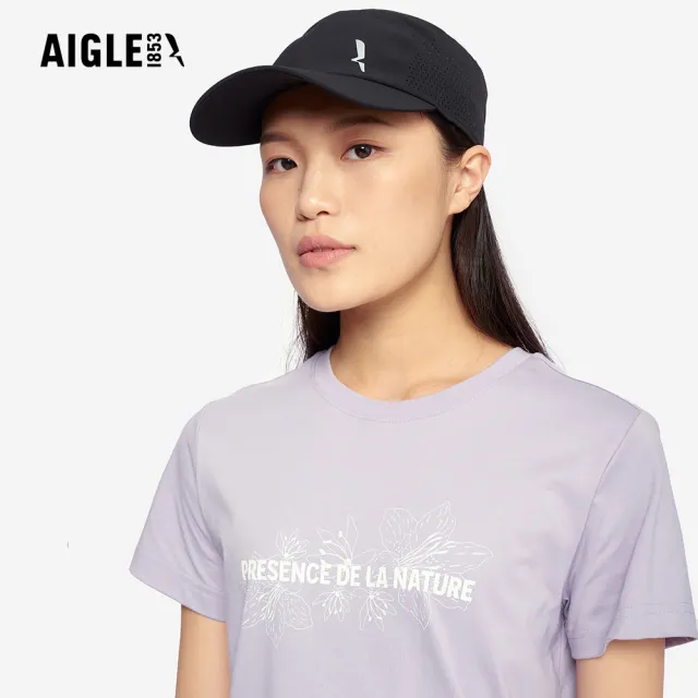 【AIGLE】女 快乾抗菌短袖T恤｜AG-5P225(女 上衣 女 T恤 抗菌抑臭 吸濕快乾 有機棉)