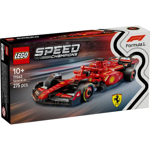 【LEGO 樂高】極速賽車系列 77242 法拉利SF-24 F1賽車 & Editions 43014 Leclerc 頭盔