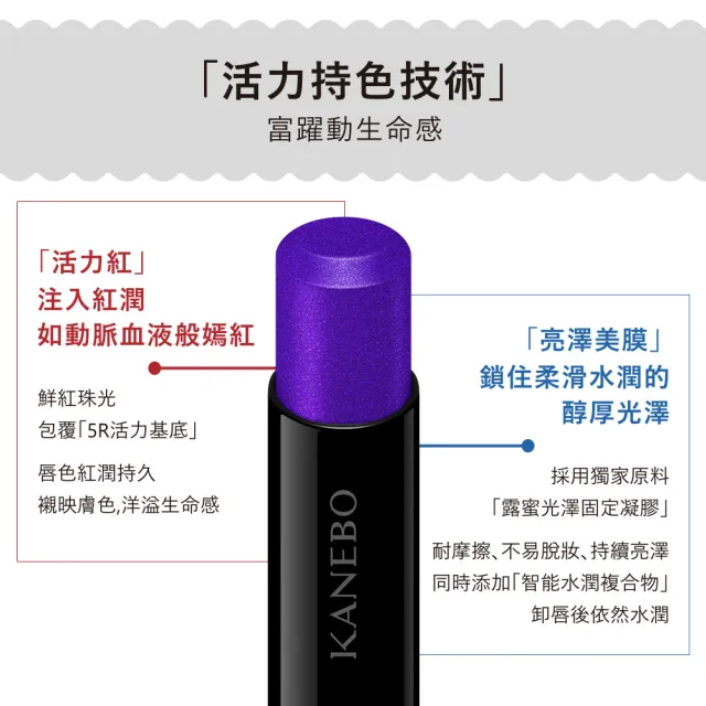 【Kanebo 佳麗寶】KANEBO 星燦嫣紅活力唇膏 3.7g(多色任選_加贈唇彩體驗組)