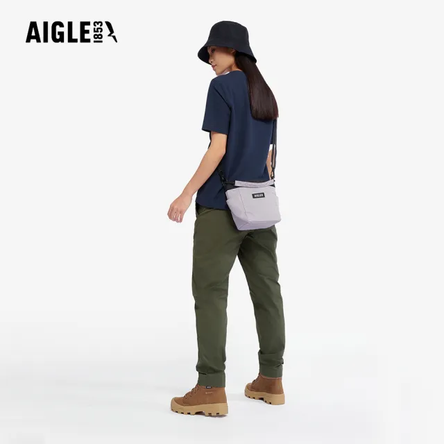 【AIGLE】3L 防潑小側背束口包｜AG-5P513A117 灰綠(防水包 斜背包 防潑水斜背包 水桶包)
