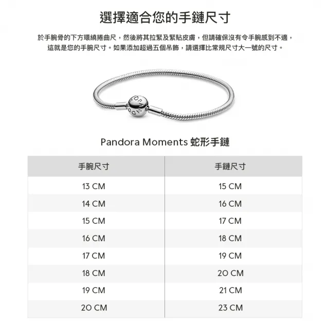 【Pandora 潘多拉】Pandora 圓形鏈扣扭紋蛇鏈(925銀)-飾品/情人節禮物/生日禮/純銀