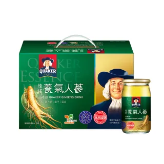 【QUAKER 桂格】無糖養氣人蔘禮盒60ml×19入×1盒(共19入 送禮推薦/母親節禮盒)