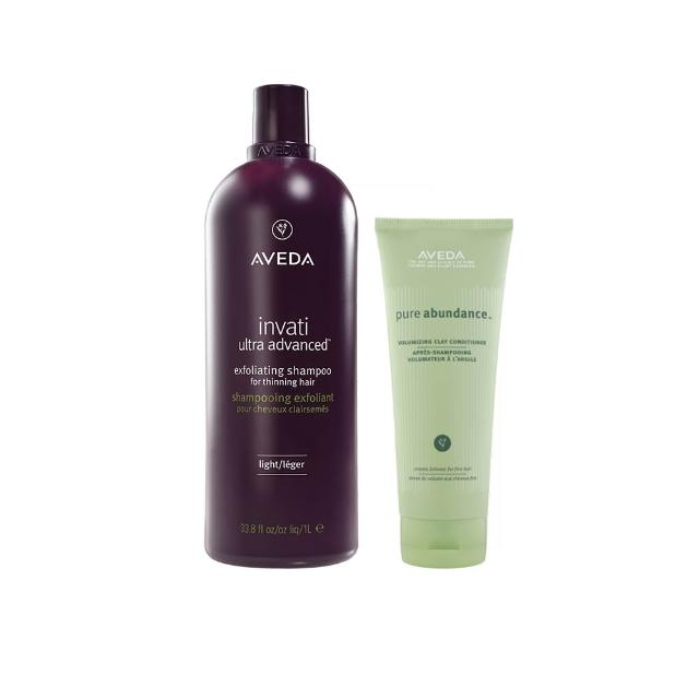 【AVEDA】蘊活豐盈洗潤組(蘊活煥欣洗髮精1000ml+純豐潤髮乳200ml)