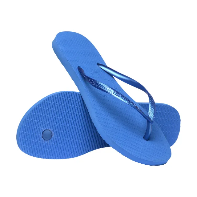 【havaianas 哈瓦仕】拖鞋 女鞋 夾腳拖 細帶 素色 Slim 皇家藍 4000030-3504W (哈瓦士)