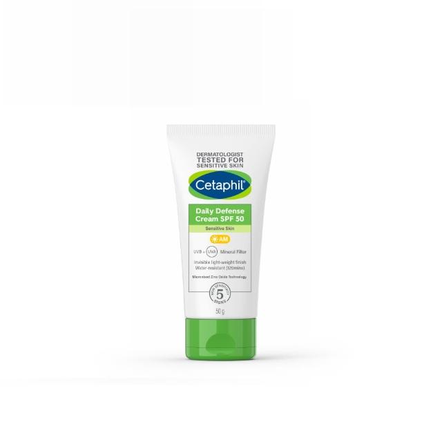 【Cetaphil 舒特膚】官方直營 輕透物理低敏防曬霜PA++++ 50ml(清爽物理防曬/海洋友善)