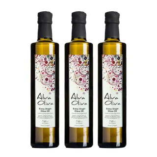 【Alva Oliva】艾娃橄欖 特級冷壓初榨橄欖油750mlx3瓶(可生飲/出廠酸價0.3)