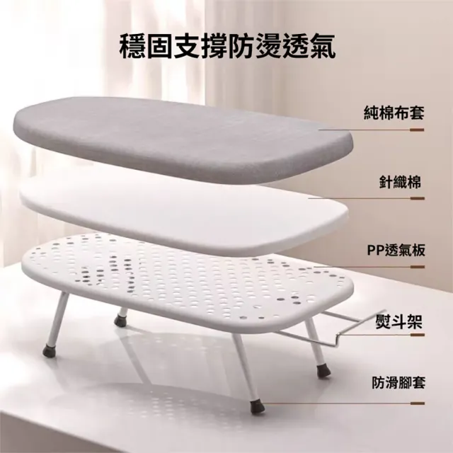 【FONMOST】桌上型燙衣板 折疊燙衣板 迷你燙衣板 家用燙衣板 小型燙衣板 桌上燙衣架 可收納燙衣板 燙衣桌