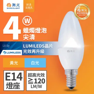 【DanceLight 舞光】LED尖清羅浮宮蠟燭燈 4W E14 無藍光危害(白光/黃光)