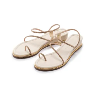 【FAIR LADY】出清品_優雅小姐 奢華水鑽繞帶美腳背楔形涼拖鞋(玫瑰金/2J3009 女鞋)