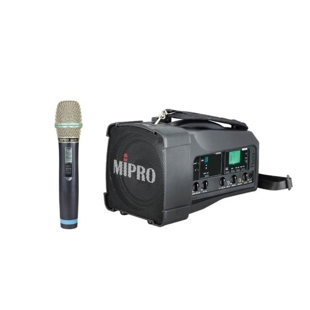 【MIPRO】MA-100 配1手握麥克風32H(單頻道迷你無線喊話器 肩掛式/教學/戶外/活動導覽)