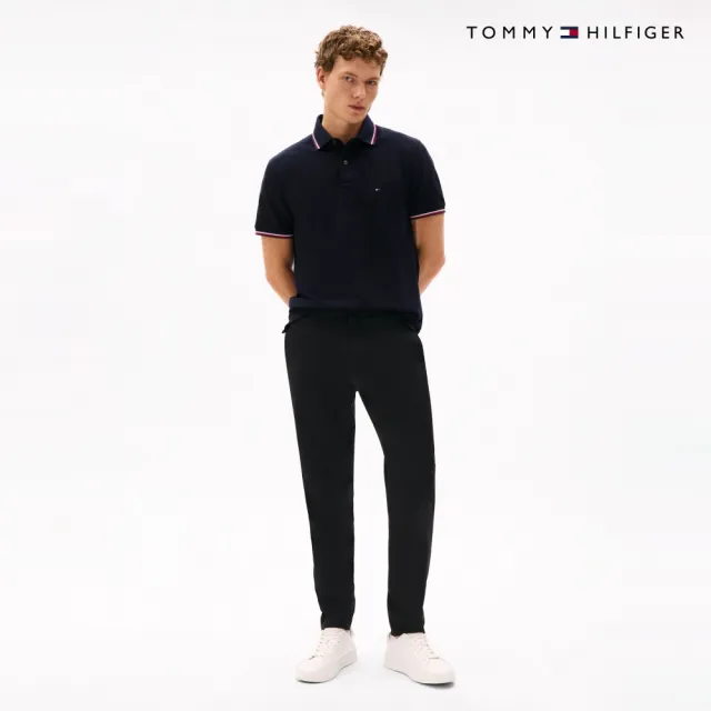 【TOMMY HILFIGER】官方旗艦館Tommy 滾邊設計經典 Polo 衫_藍色