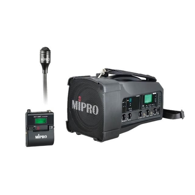 【MIPRO】MA-100 單頻道迷你型無線藍芽喊話器 配1領夾無線麥克風580T 嘉強公司貨