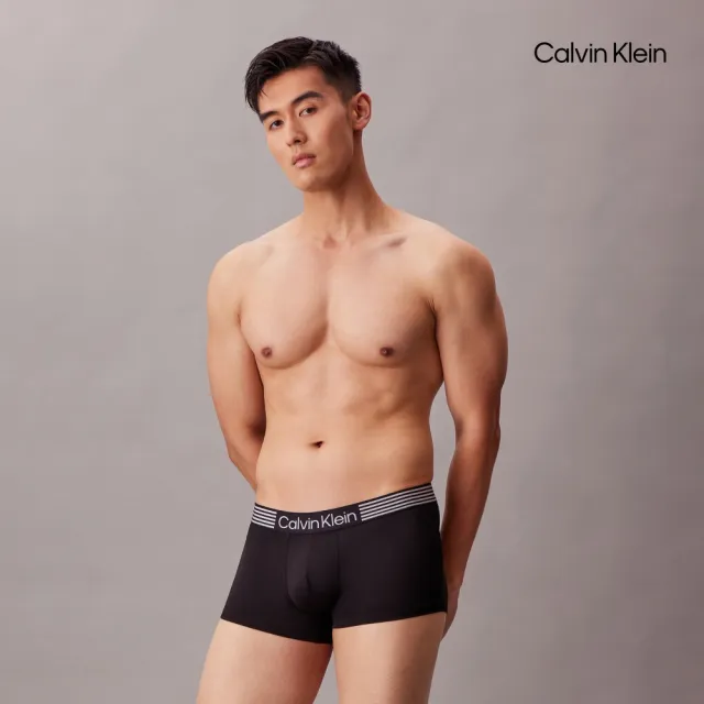 【CALVIN KLEIN】官方旗艦館CK 超細纖維彈性低腰平口內褲 3 件組_灰色