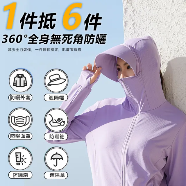 【KCS 嚴選】SGS UPF50+戶外冰絲防紫外線加大帽檐防晒衣(抗UV防曬 男女款)