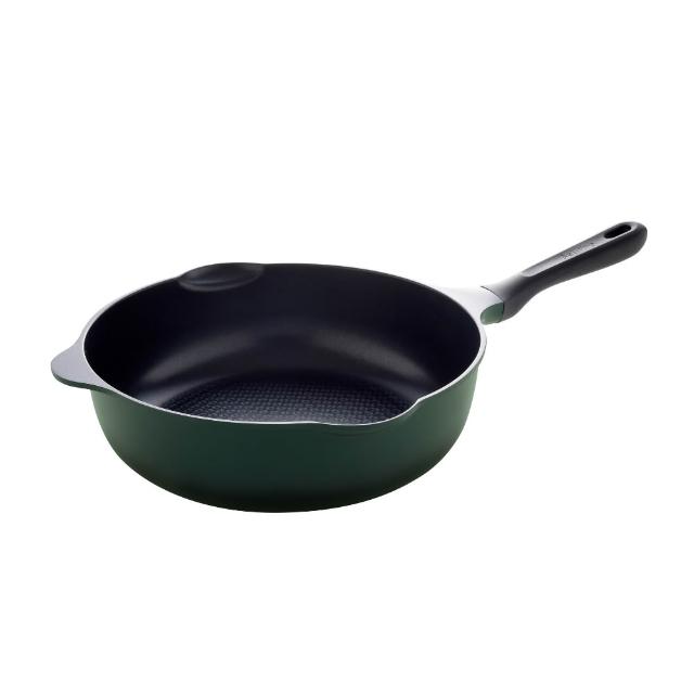 【Arnest】Bellfina IH 鑽石塗層不沾深炒鍋_30cm ih爐可用鍋(大尺寸內徑23cm不沾鍋/平底鍋)