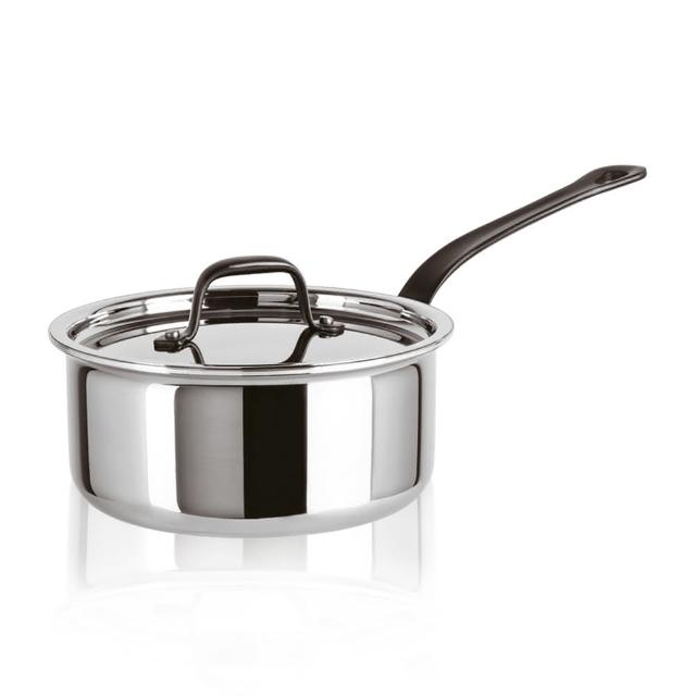 【IUSE】義大利 Sambonet HomeChef 不鏽鋼牛奶鍋/附蓋/16cm(義大利製/不鏽鋼/鍋具/單手鍋/牛奶鍋)