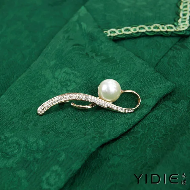 【YIDIE】復古伶俐緹花西裝領套裝-綠(上下身分開販售)