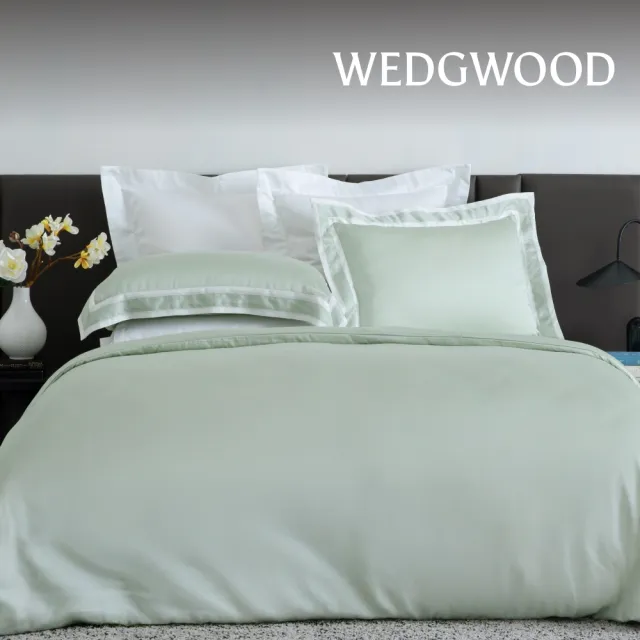 【WEDGWOOD】天絲兩用被床包枕套四件組 特大｜簡意素色(60支300織)