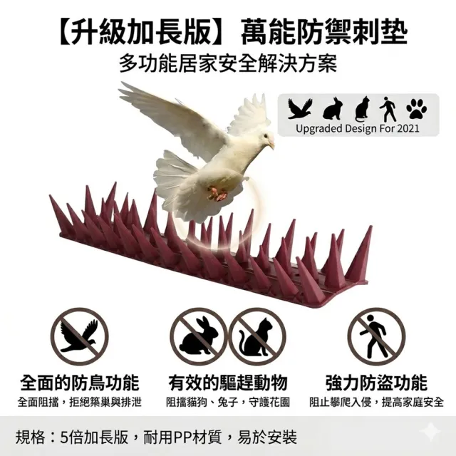 【poko】驅鳥神器 加長款防鳥刺43公分長 30入 防鳥刺 驅鴿子 防盜刺 防麻雀 防貓刺 防鴿子 附束帶