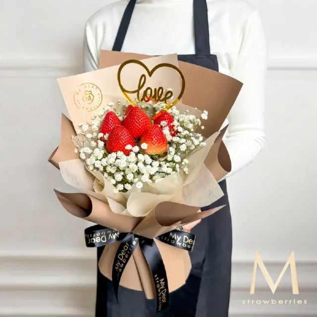 【MyDearStrawberries】MiuMiu草莓花束經濟款(水果花束/情人節/告白/生日禮物/超人氣花束/草莓)
