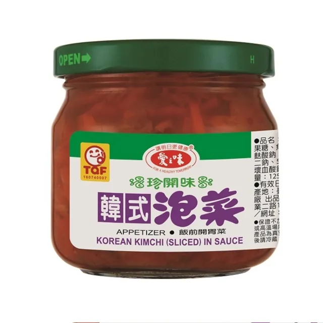 【愛之味】韓式泡菜(190gx 12入/箱)