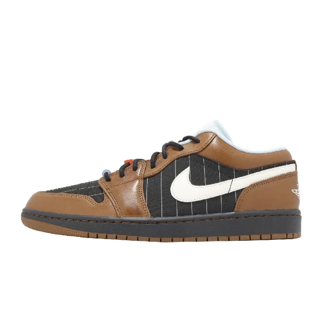 【NIKE 耐吉】休閒鞋 Air Jordan 1 Low SE 男鞋 黑 棕 喬丹 AJ1 IR7560-010