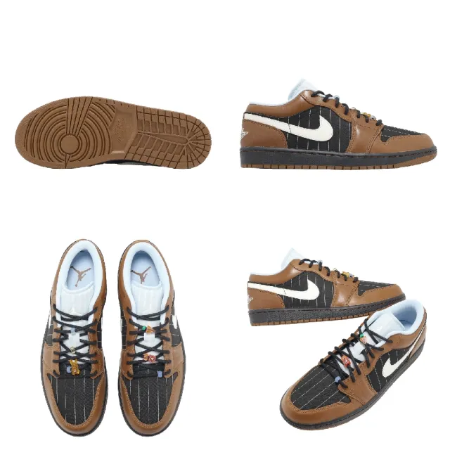 【NIKE 耐吉】休閒鞋 Air Jordan 1 Low SE 男鞋 黑 棕 喬丹 AJ1 IR7560-010